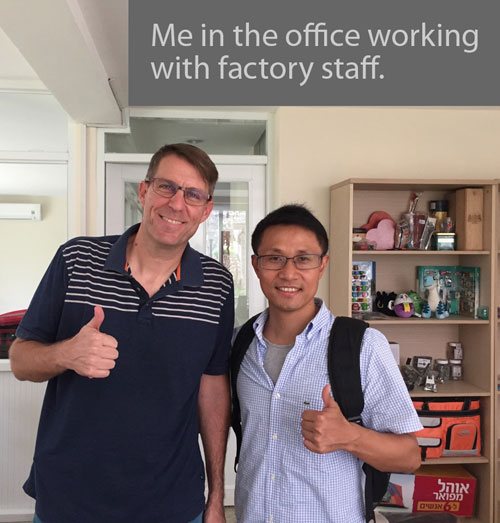 Chris working with Vietnam factory staff